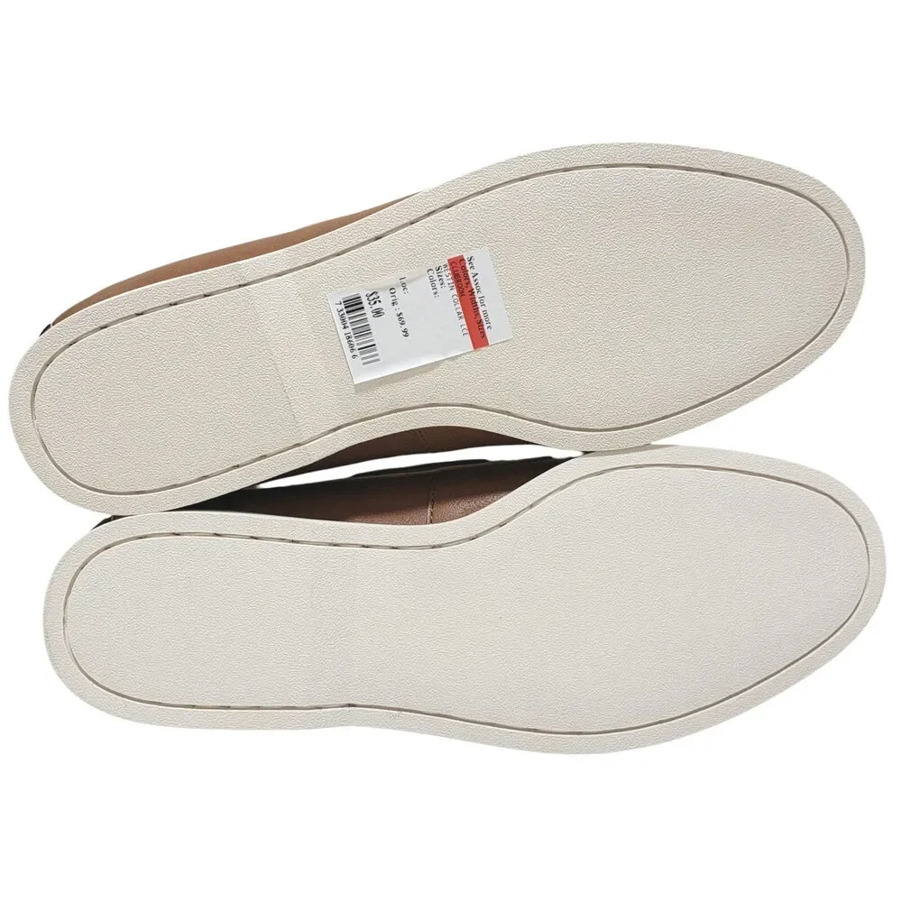 Club Room Men Elliot 2 Eye Boat Shoes Size US 11.5M Tan Yellow Faux Leather